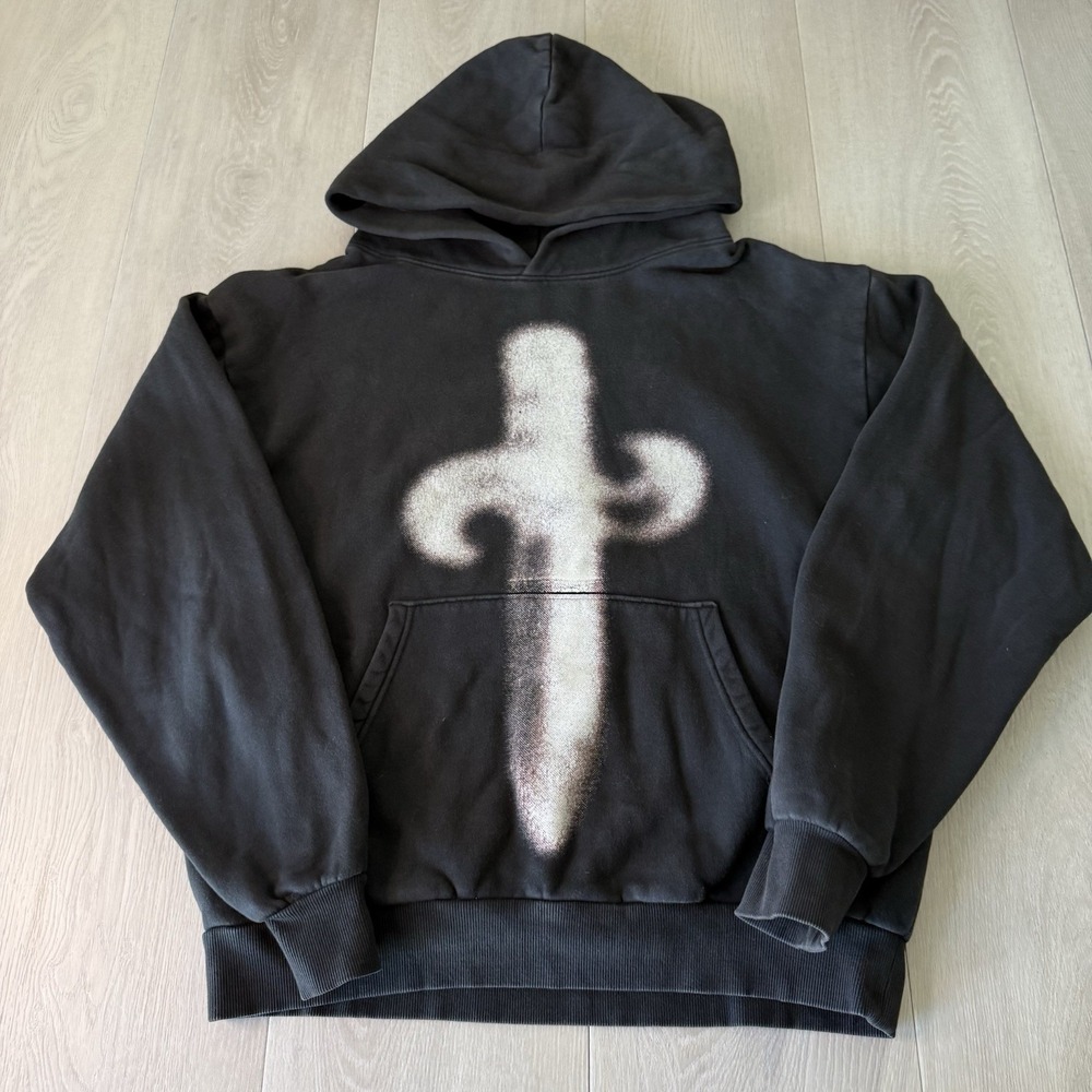 21 Savage Drake Hoodie Mens Large It's All A Blur Tour 2023 Spray Dagger Graphic